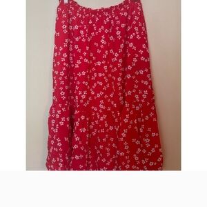 Draper JAMES Floral Red Midi Skirt